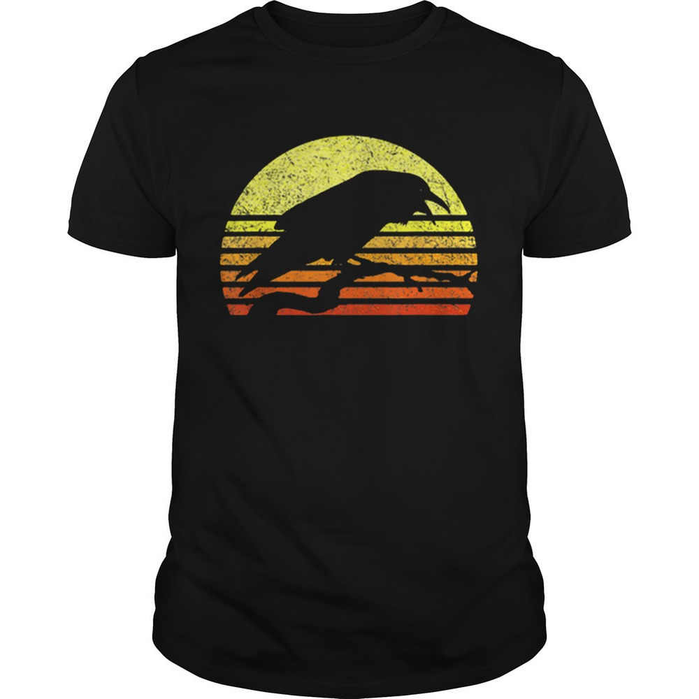 Raven Gothic Crow Norse Pagan Viking Retro Halloween Shirt